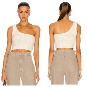 NWT Jonathan Simkhai Delilah Bralette Top in Ivory - Size M